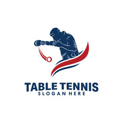 Table tennis sport Logo Design Template