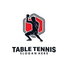 Table tennis sport Logo Design Template