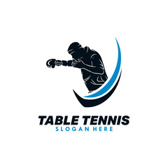 Table tennis sport Logo Design Template