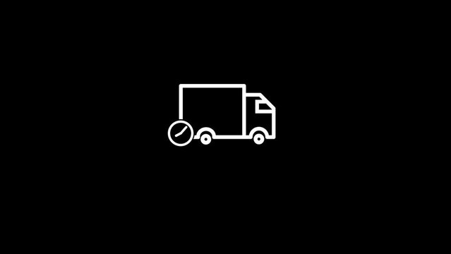 delivery truck Icon of nice animated for your feedback rating videos easy to use with Transparent Background