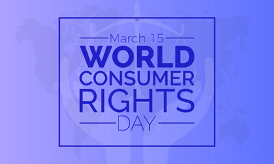 World Consumer Rights Day Observed every year of March 15, Business Store Vector banner, flyer, poster and social medial template design.