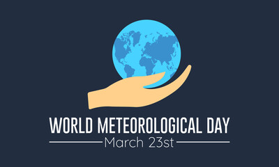 Fototapeta premium World Meteorological Day Observed every year of March 23rd, Vector banner, flyer, poster and social medial template design.