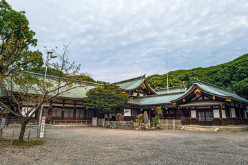 Naklejka premium 愛知 真清田神社 拝殿と本殿