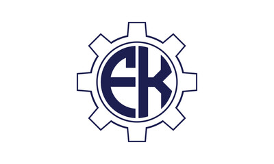 Obraz premium FK initial letter mechanical circle logo design vector template. industrial, engineering, servicing, word mark, letter mark, monogram, construction, business, company, corporate, commercial, geometric