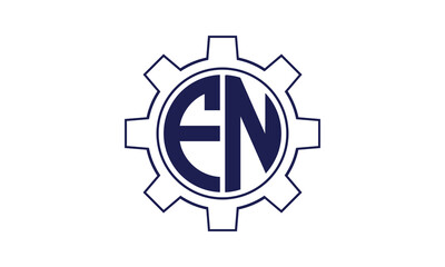 FN initial letter mechanical circle logo design vector template. industrial, engineering, servicing, word mark, letter mark, monogram, construction, business, company, corporate, commercial, geometric