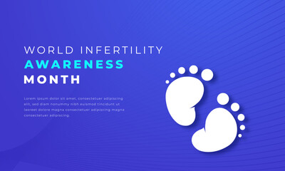 Naklejka premium World Infertility Awareness Month Paper cut style Vector Design Illustration for Background, Poster, Banner, Advertising, Greeting Card