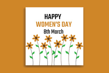 women's day banner design, social media post,