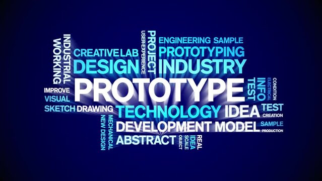Prototype animated tag word cloud;text design animation kinetic typography seamless loop.
