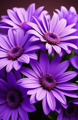 bouquet of flowers in delicate purple shades close-up