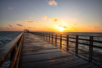 Fototapeta na wymiar Sunrise at Bavaro Beach, Punta Cana, Dominican Republic