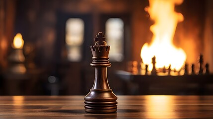 photo of chess pieces with a dramatic game background