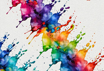 Watercolor. Splotches. Background. Artistic. Paint. Colorful. Abstract. Texture. Vibrant. Creative. Design. Splash. Art. Palette. Stains. Painterly. Aesthetic. Brushstrokes. AI Generated.