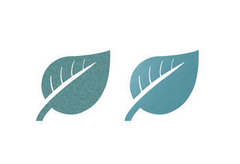 Leaf icon symbol green with texture