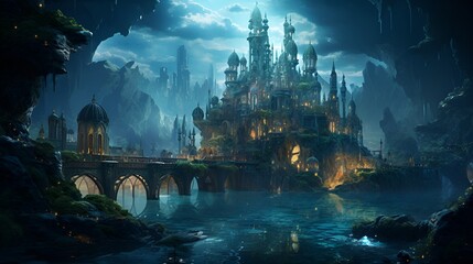 Enchanted Grotto Castle, the Glowing of the Night 