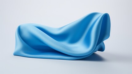 Blue silk or satin luxury cloth texture can use as abstract background. Clipping path included.