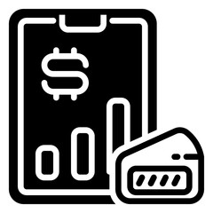 budget planning icon, glyph icon style