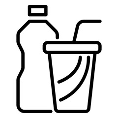 soft drink icon, line icon style