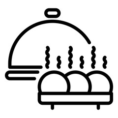 Catering icon, line icon style - obrazy, fototapety, plakaty