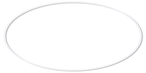 Template in frame ellipse or oval 2 types with shadows. illustration on transparent background png