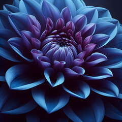 Nature’s Masterpiece: A Close-Up View of a Vibrant and Detailed Dahlia Flower.