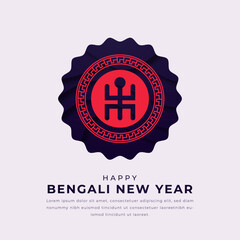 Happy Bengali New Year Paper cut style Vector Design Illustration for Background, Poster, Banner, Advertising, Greeting Card