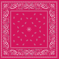 Design pattern scarf bandana pink color untuk textile