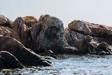 Rocks and waves in the sea
