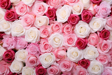 Naklejka premium Beauty flower blooming bouquet floral background rose nature blossom lovely romantic valentine pink