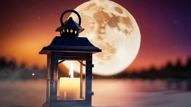 Animated Ramadhan Lantern Background Loop