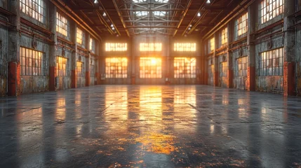  Evoking an Ambiance of Empty Warehouse with Dramatic Lighting © fajar