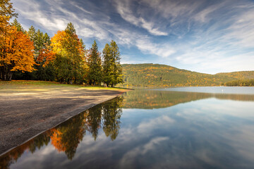 Calm morning at Cultus Lake, Chilliwack, Canada