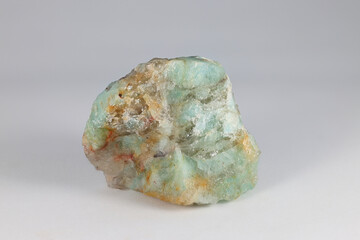 Amazonite, also known as Amazonstone or Amazon jade, is a semi opaque blue-green variety of microcline feldspar
