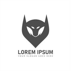 Vector illustration concept one color flat style logo