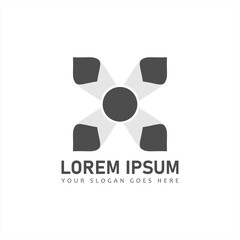 Vector illustration concept one color flat style logo