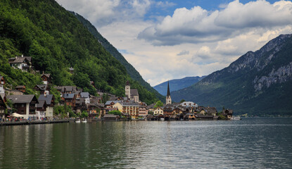 Fototapeta premium Beautiful landscape of Hallstatt town,Alps, Austria