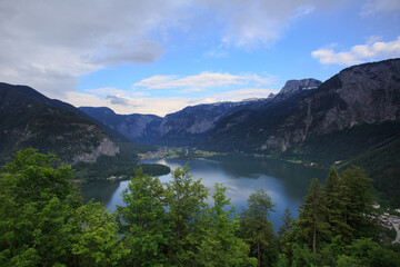 Beautiful landscape of Hallstatt town,Alps, Austria