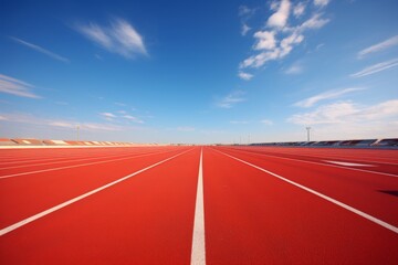 Picturesque pristine running track with a smooth surface perfectly prepared for dedicated runners