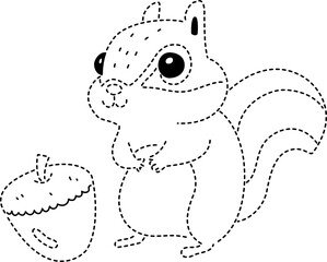 chipmunk tracing line
