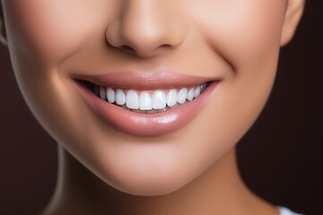 Obraz premium Beautiful and healthy smile. teeth whitening treatment at professional dental clinic