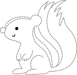 squirrel tracing line