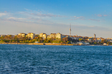 Moda Pier and coastal park scenic view (Istanbul, Turkey)