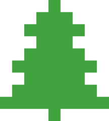 Tree cartoon icon in pixel style