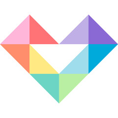 Heart cartoon icon in pixel style