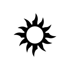 Blazing sun icon icon