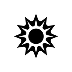 Blazing sun icon icon