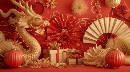 Obraz premium image of paper art about 