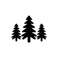 Pine forest tree icon