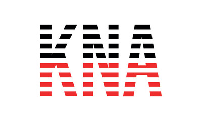 KNA three initial letter iconic line negative space minimal logo design vector template. monogram, abstract, wordmark, business, typography, minimalist, brand, company, flat, modern, unique, simple