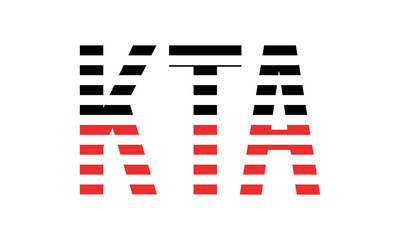 KTA three initial letter iconic line negative space minimal logo design vector template. monogram, abstract, wordmark, business, typography, minimalist, brand, company, flat, modern, unique, simple