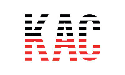 KAC three initial letter iconic line negative space minimal logo design vector template. monogram, abstract, wordmark, business, typography, minimalist, brand, company, flat, modern, unique, simple